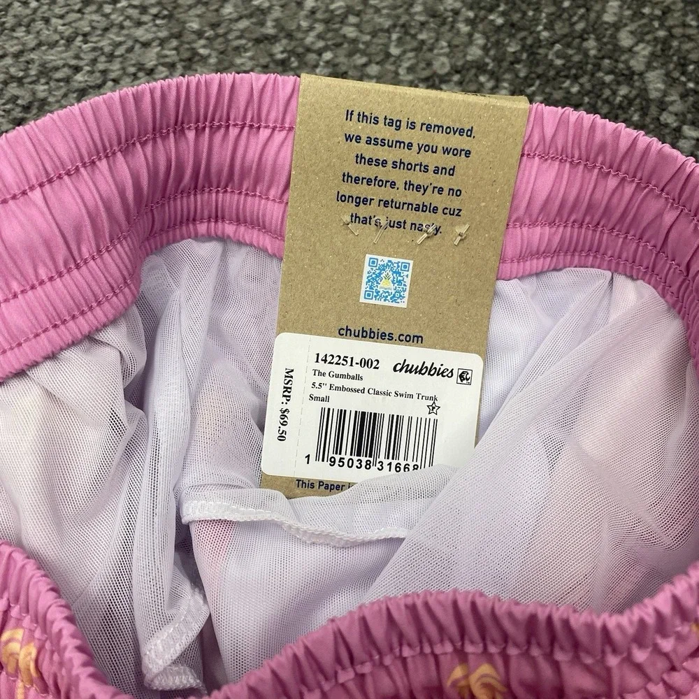 CHUBBIES mens small the Gumballs  5.5